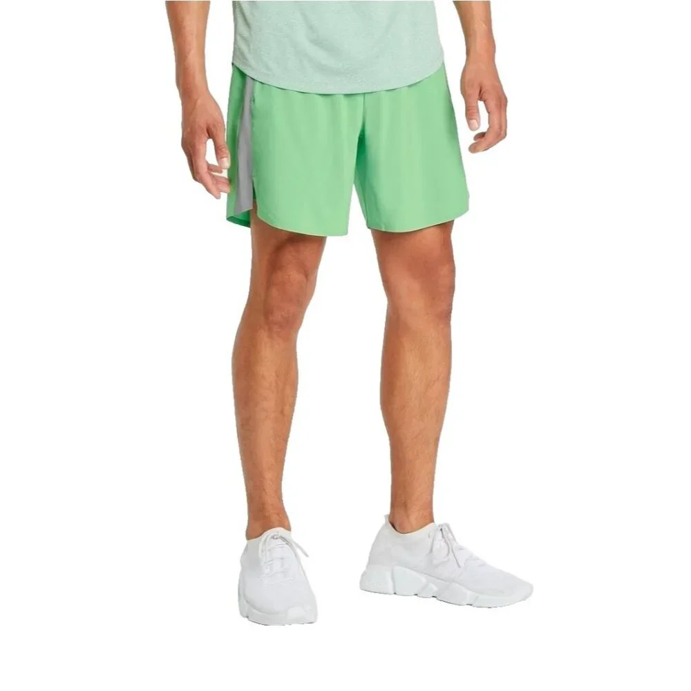 All in Motion Light Green & Gray Trim Hybrid Athletic Shorts 7" Inseam -- XXL - Picture 4 of 7